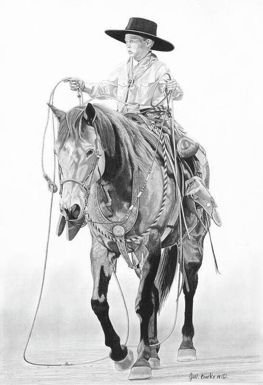 Young Cowboy - Art Print