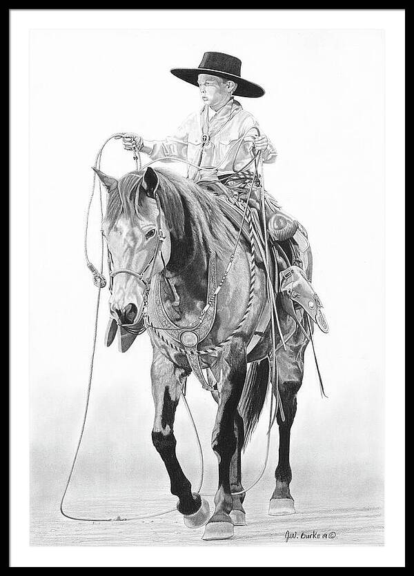 Young Cowboy - Framed Print