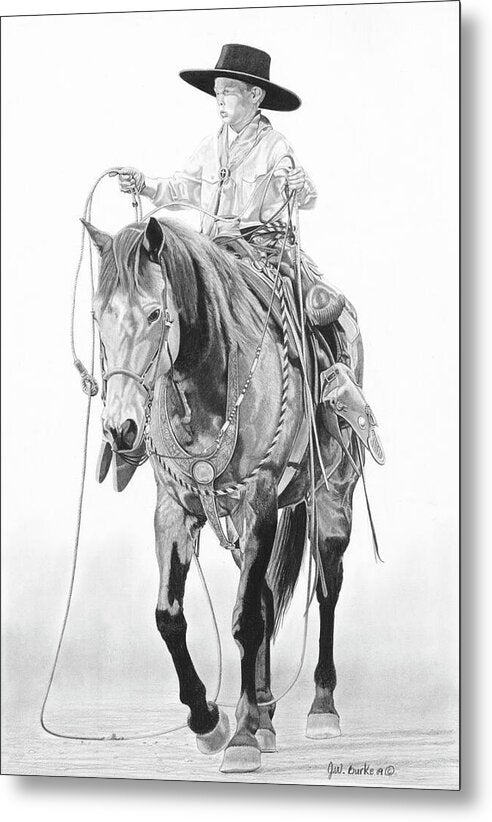 Young Cowboy - Metal Print