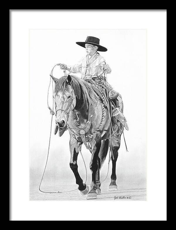 Young Cowboy - Framed Print